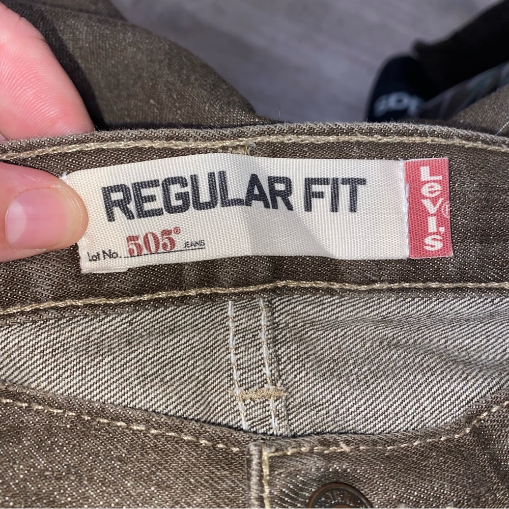 Mens Levi’s 505 jeans brown size 36x30 - Picture 11 of 11